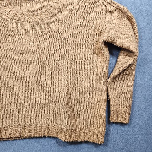 J Crew Wallace Sweater Medium Brown Wool Blend Oversize Boxy Crewneck Casual Y2k - Picture 13 of 16
